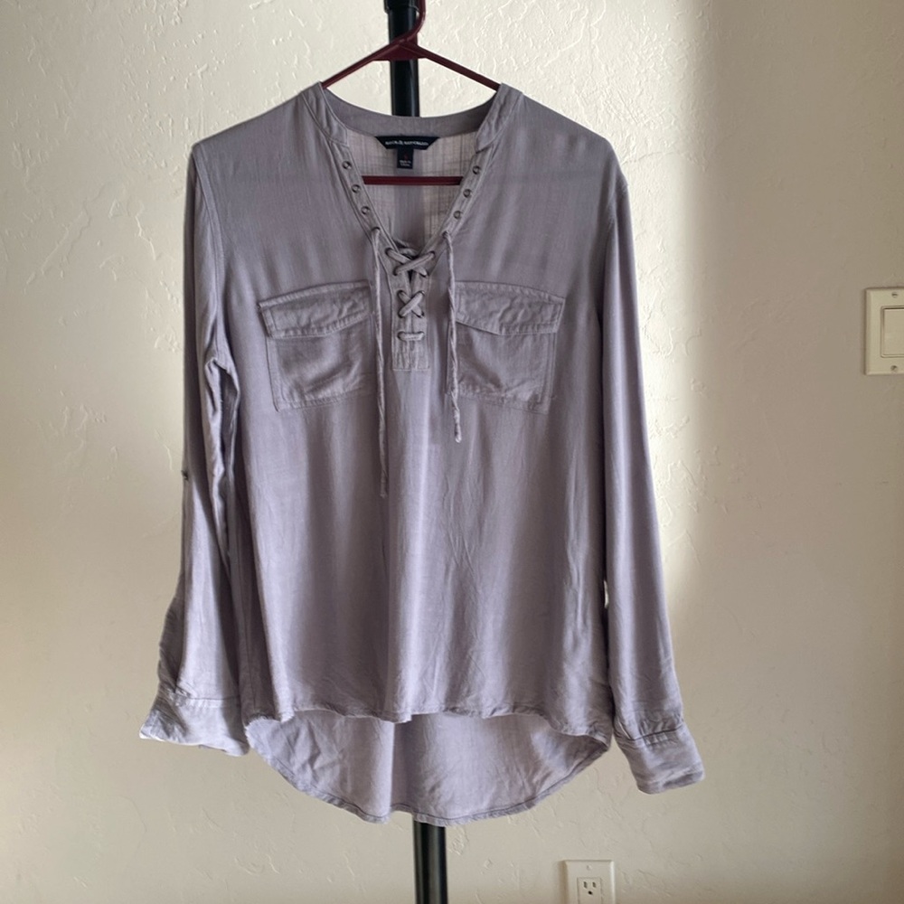 Rock & Republic Gray long sleeve top Size Small